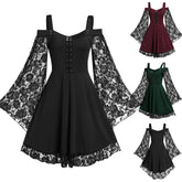 Robe gothique femme manche dentelle