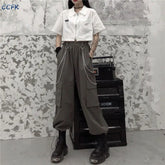 Sweat gothique femme style urban goth coupe crop top