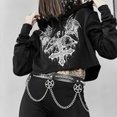 Sweat cop top gothique femme ange de la mort