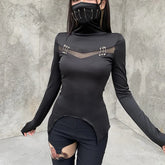 Sweat gothique femme demi masque assassin