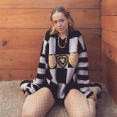 Pull gothique femme pastel et noir