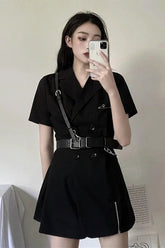 Robe gothique femme style veste militaire