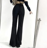 Pantalon gothique femme patte d'eph fendu