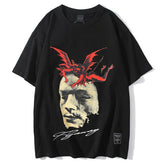 T-shirt gothique homme visage triste démon