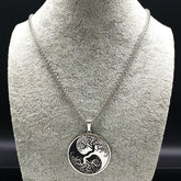 Collier gothique arbre vie noir et blanc