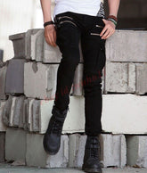 Pantalon gothique homme coupe droite classique