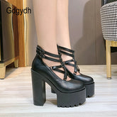 Chaussure gothique plateforme noir