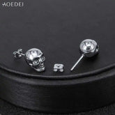 Boucles d'oreilles gothiques crane squelettique