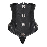 Bustier gothique style steampunk cuir