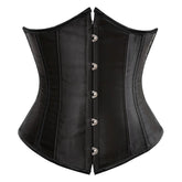 Bustier gothique femme noir fermeture métal