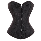 Corset gothique femme style victorien noir & blanc