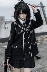 Veste gothique femme look uniforme Japonais