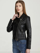 Veste noir en cuir gothique