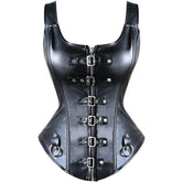 Corset gothique femme fermeture lanière cuir