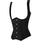 Corset gothique femme noir coupe épaule