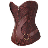 Corset gothique femme steampunk marron