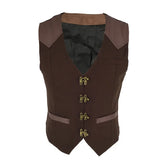 Gilet gothique homme fermeture crochet style steampunk