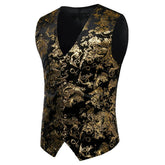 Gilet gothique homme style steampunk noir & or
