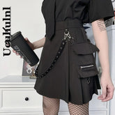 Jupe gothique femme mi cuisse style punk metal