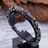 Bracelet gothique catacombe cranes maille