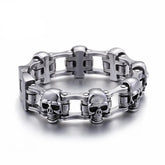 Bracelet gothique chaine biker en acier inoxydable