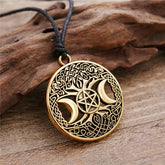 Collier gothique arbre vie & pentagramme