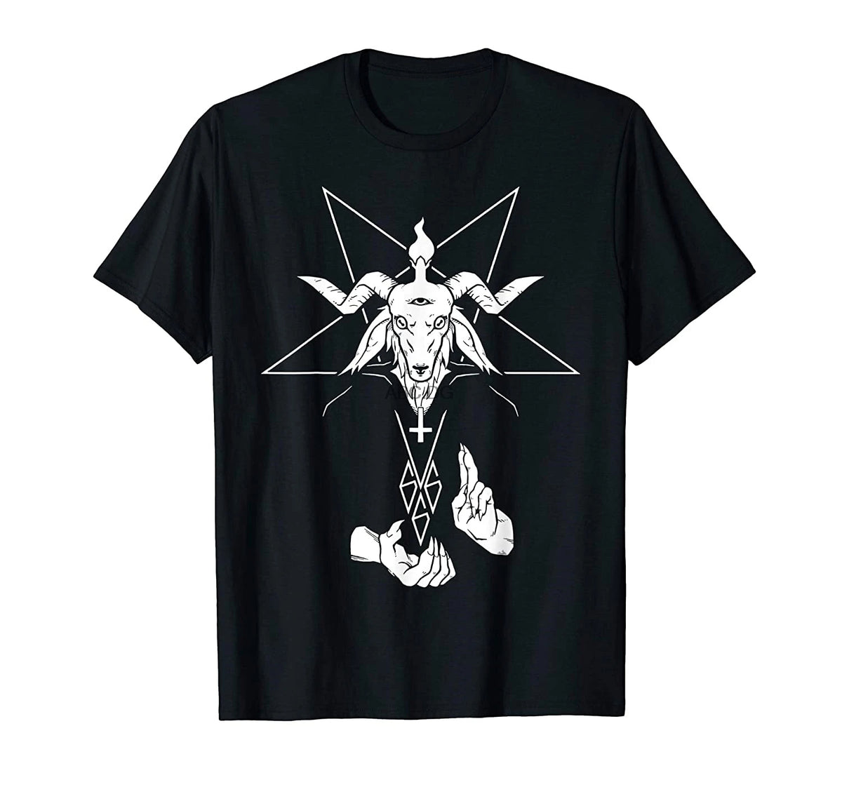 T-shirt gothique homme chat magicien
