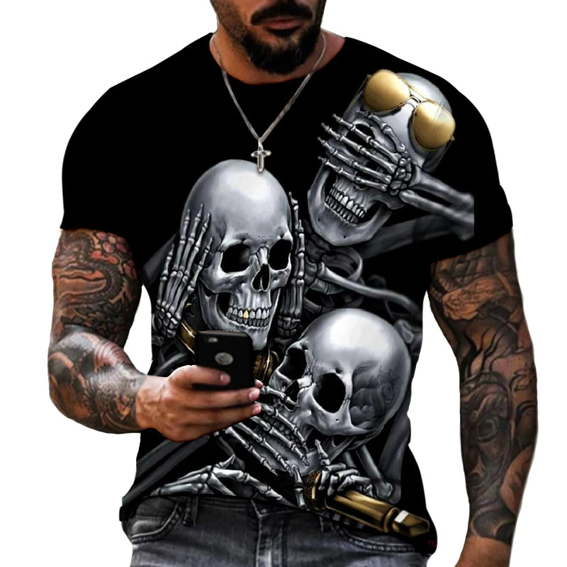 Tee shirt gothique dieu de la mort pirate