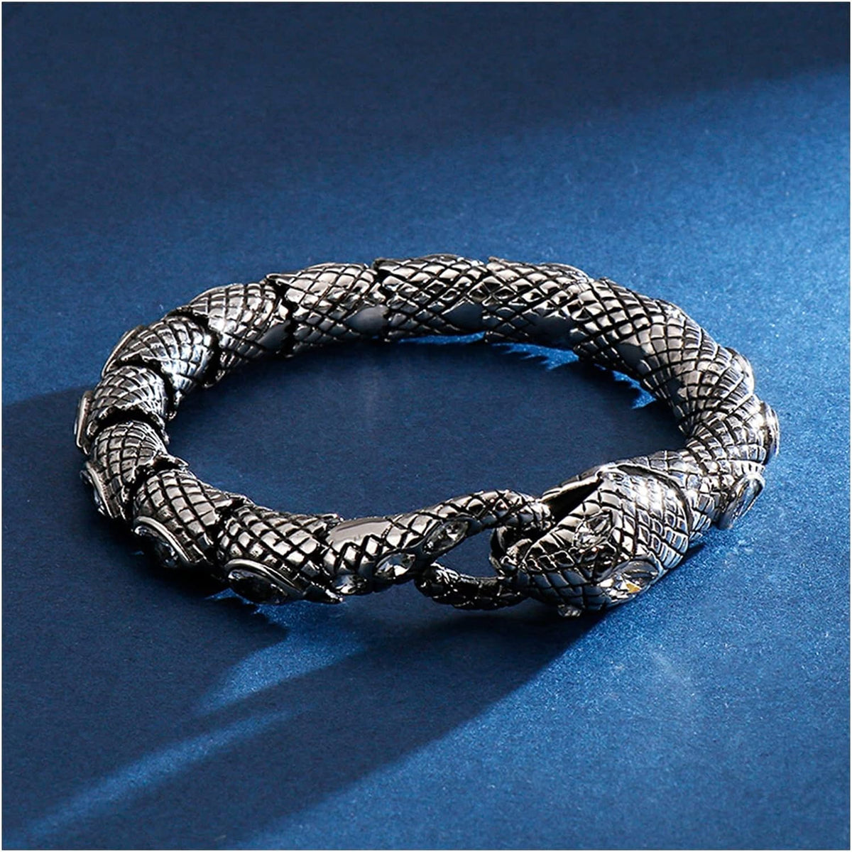 Bracelet gothique serpent acier inoxydable