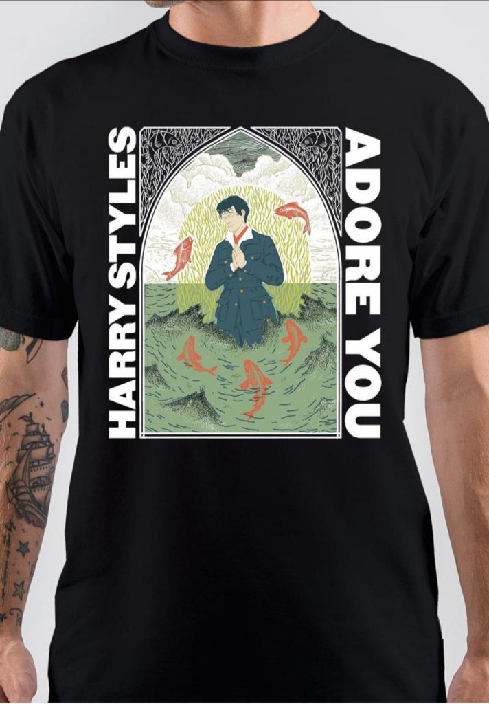 T-shirt gothique harry style homme