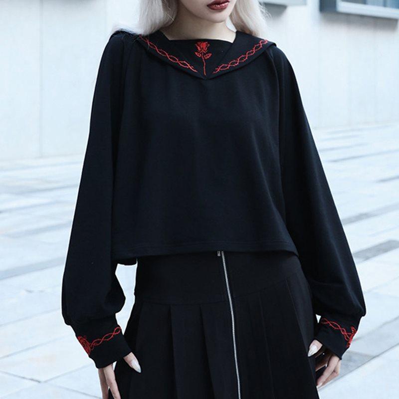 Pull gothique femme style écolière japonaise lolita