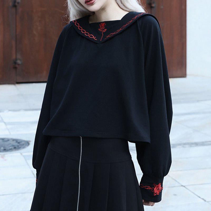 Pull gothique femme style écolière japonaise lolita