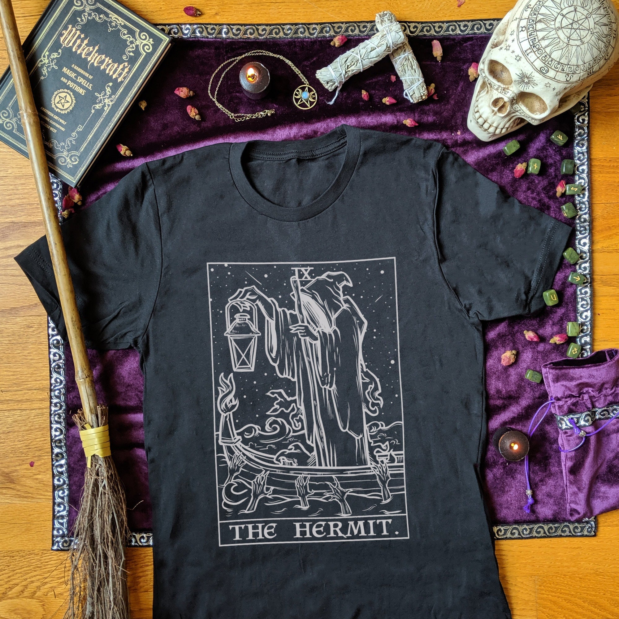 t-shirt gothique homme carte tarot grande preteresse