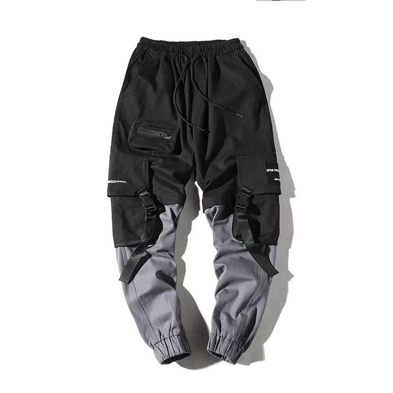 Pantalon gothique homme noir avec lanières