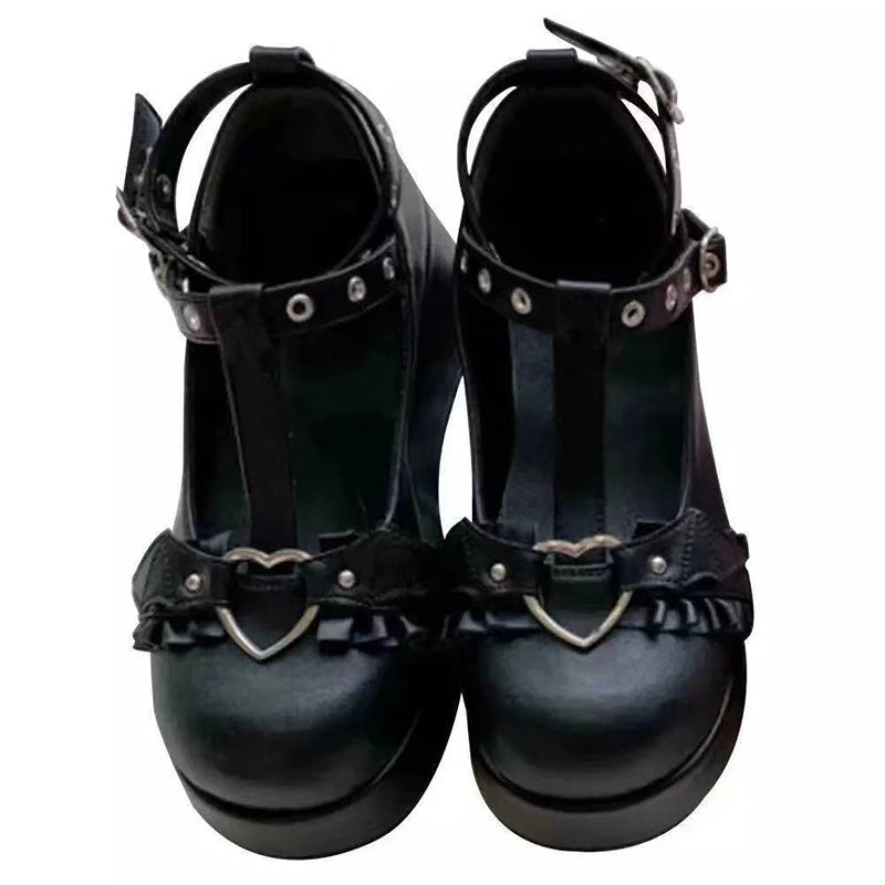 Chaussure gothique à plateforme 8 cm