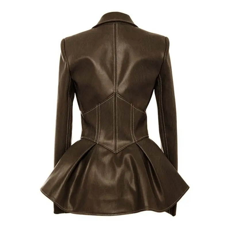 Manteau gothique femme noir style grunge cuir vegan