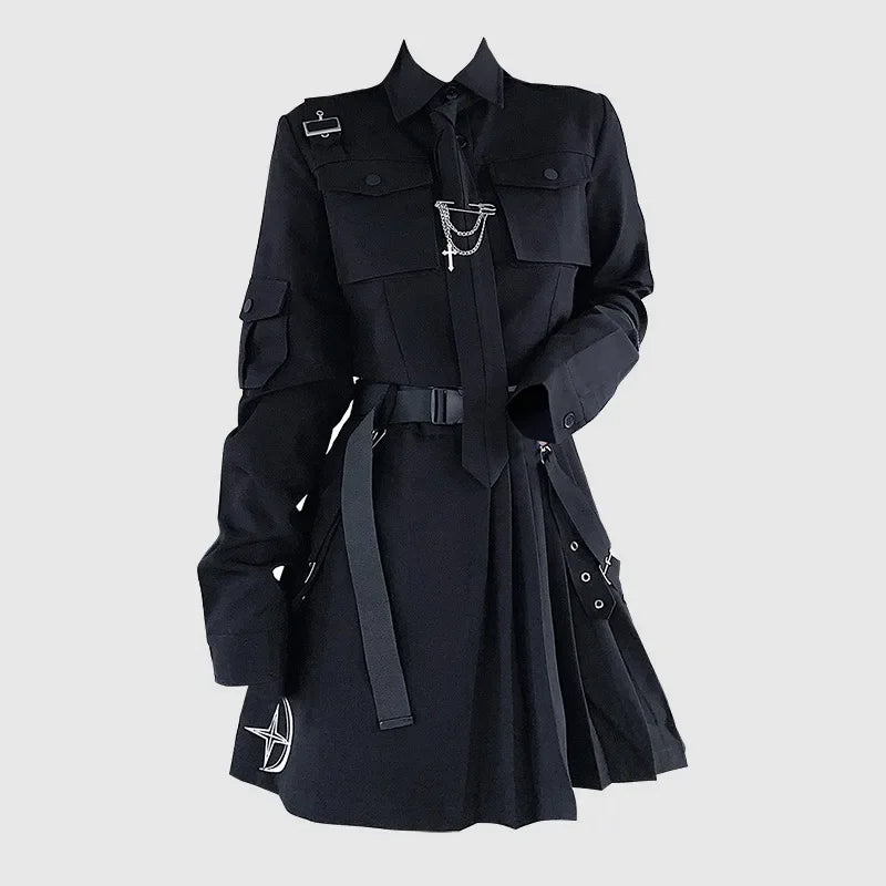 Manteau gothique femme style uniforme militaire