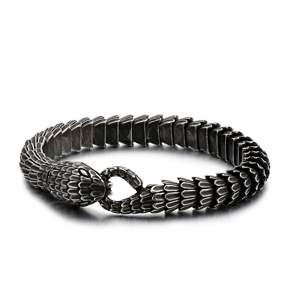 Bracelet gothique serpent de fer en acier inoxydable