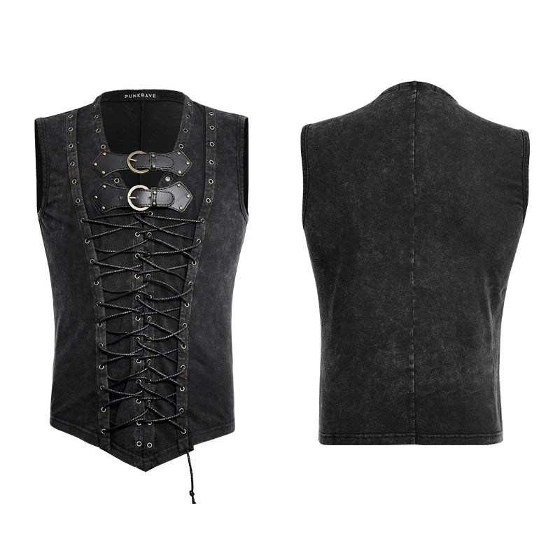 Gilet Médiéval Sans Manches Pour Homme – Style Gothique, Steampunk, Pirate, Renaissance, Costume Halloween