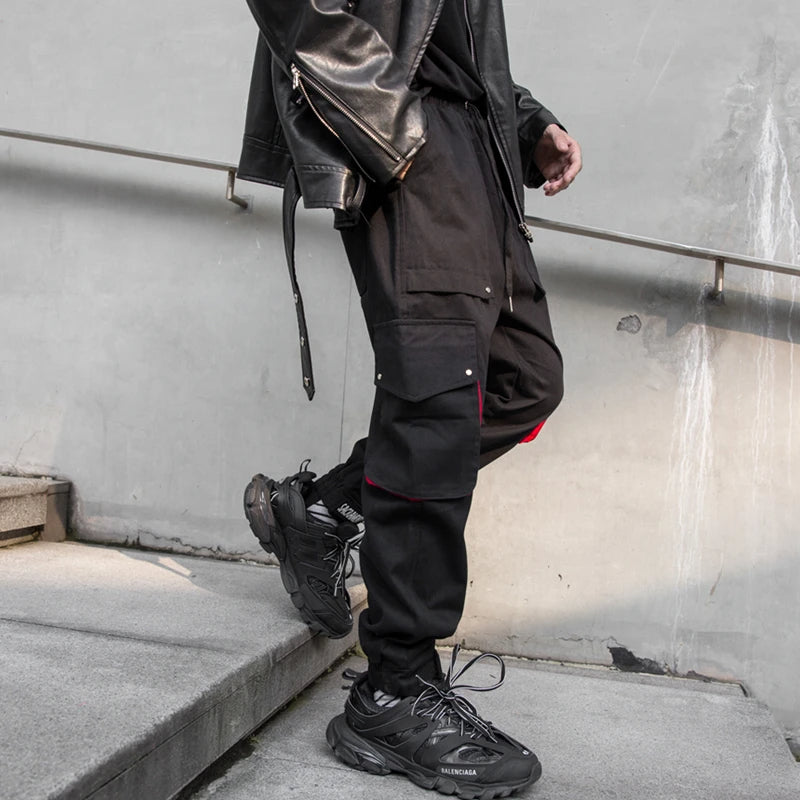 Pantalon gothique homme cargo urban noir