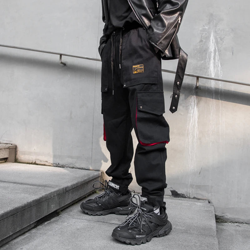 Pantalon gothique homme cargo urban noir
